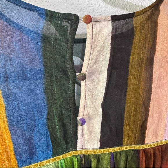 Anthropologie Bl^nk London Vibrant Multicolor Floral Women's Blouse medium - Picture 10 of 10